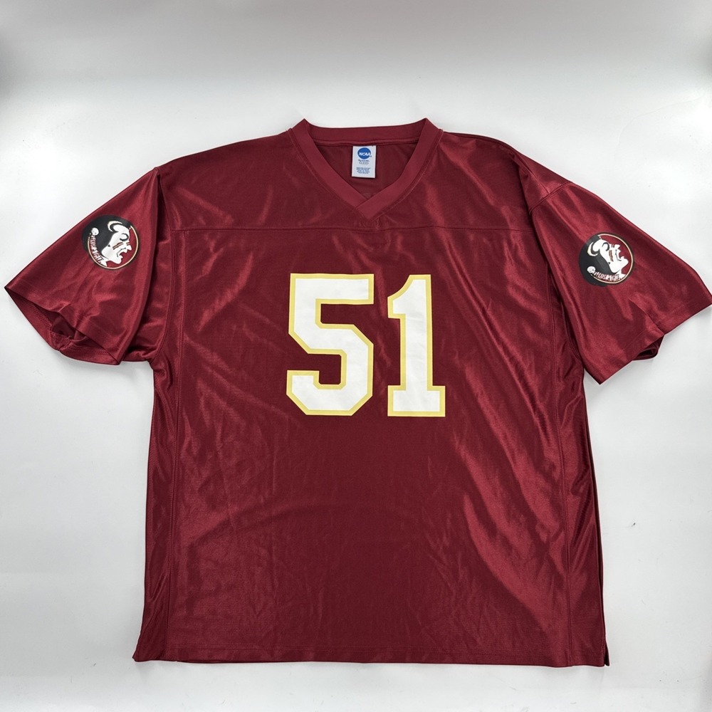 FSU Seminoles NCAA #51 Football Jersey Men's Size L By Knights Apparel